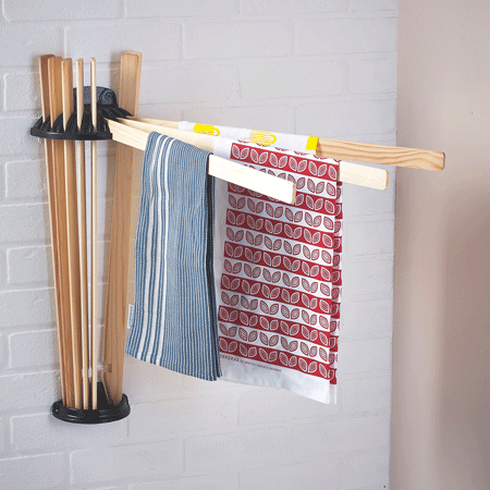 The Radial Clothes Airer Wall Mounted Cast Iron Pine