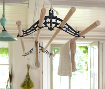 The Elgan laundry drying airer, from the traditional Welsh word meaning bright circle 