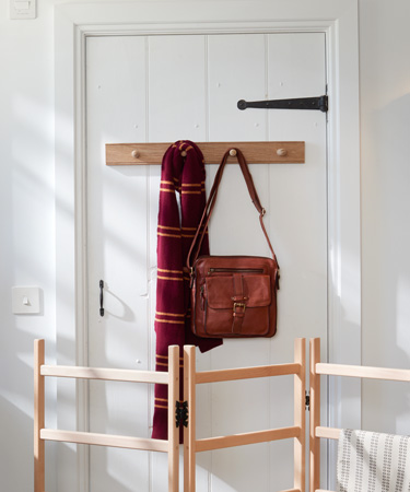 Wooden drying rack made of beach with extendable arms
