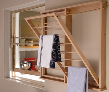 The beadboard wall mounted drying rack